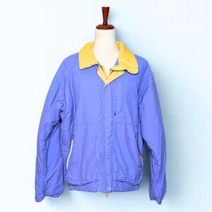 Vintage Patagonia Light Blue and Yellow Unisex Winter Jacket Size Medium